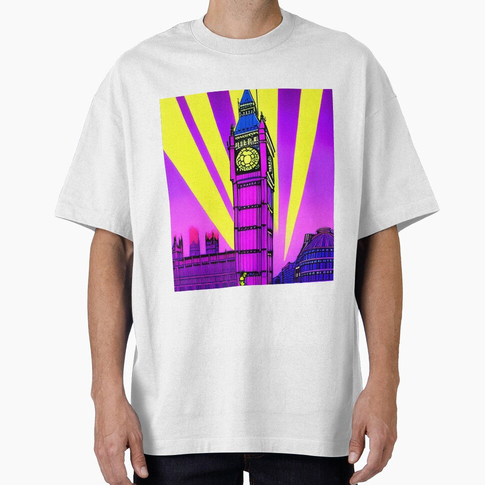 London Big Ben clock in retro style by imagenia