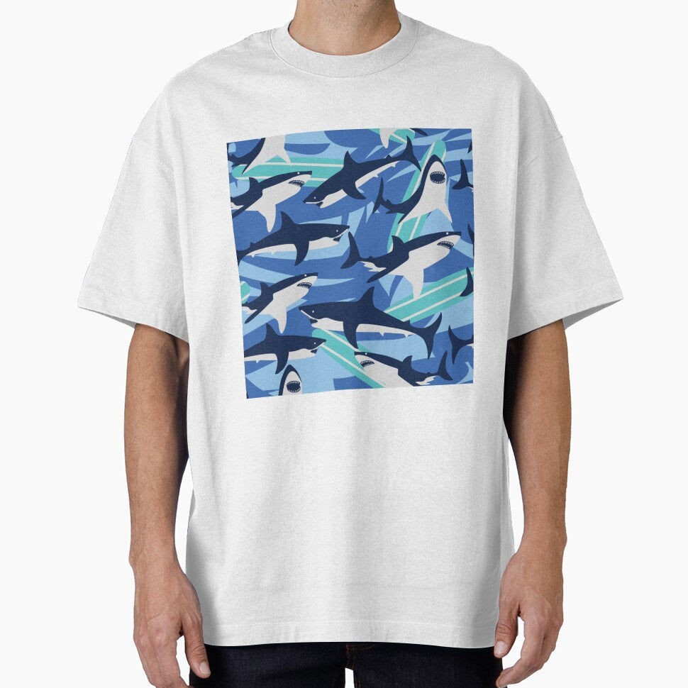 Shark attack Fun t-shirt design by TeeFashionShop
