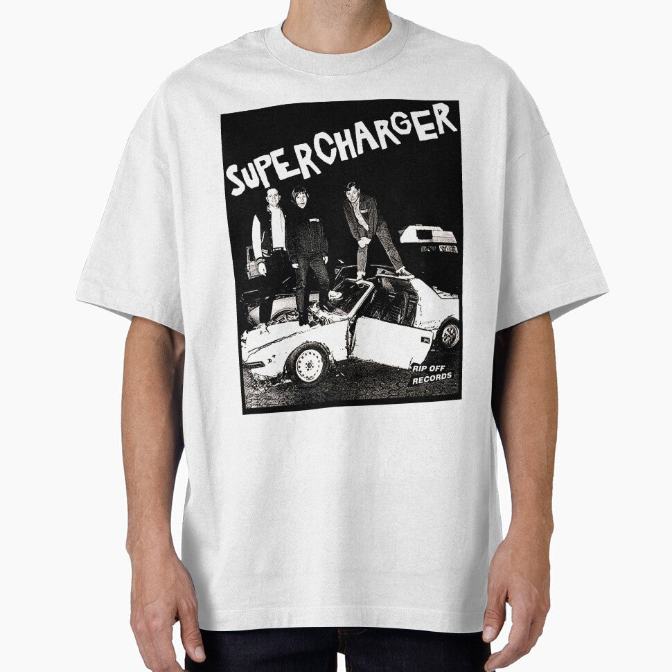 Supercharger Garage Punk Band T-Shirt (Singles Party) by izationalizer