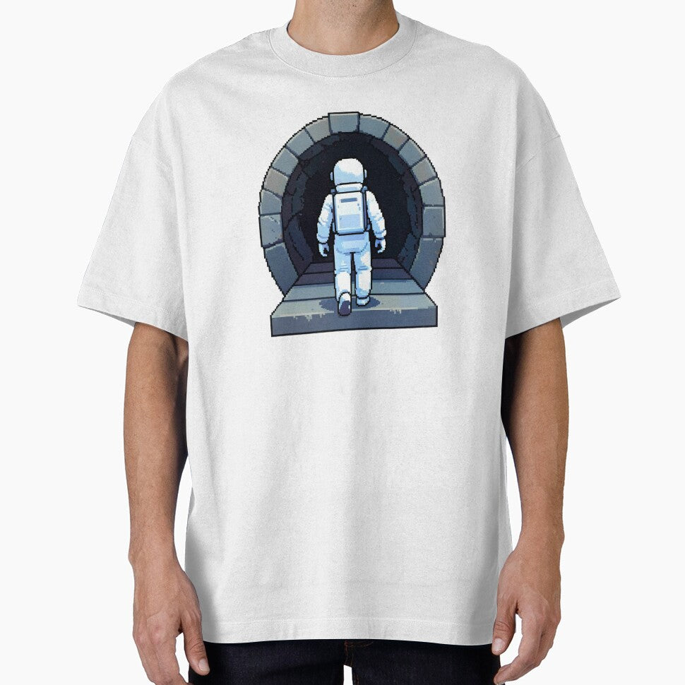 Pixel Art Astronaut Walking to Tunnel by Bloomkept