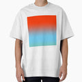 Modern Tones Ombre/Orange Red and Sky Blue by ozcushions