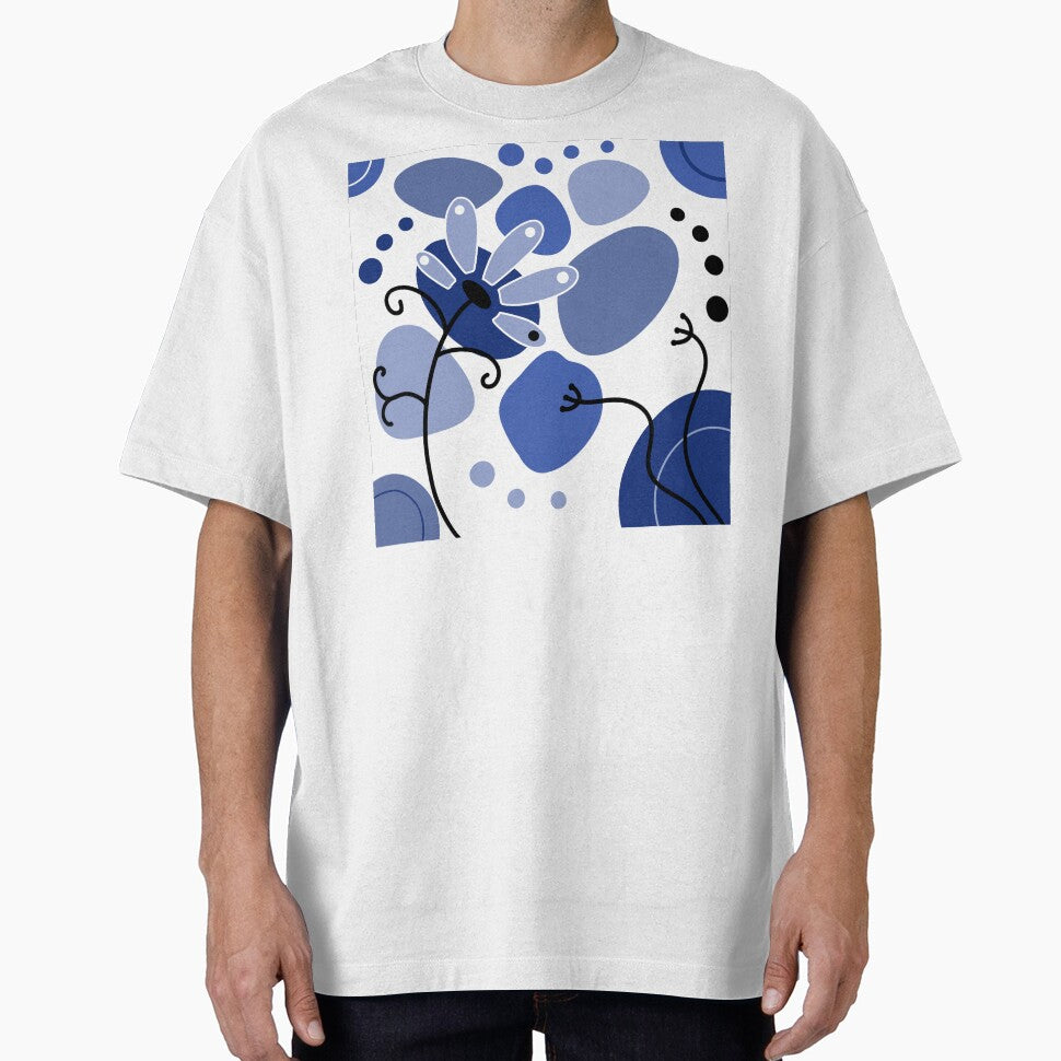 Vibrant Blue Whimsical Boho Design by Sartoris Art