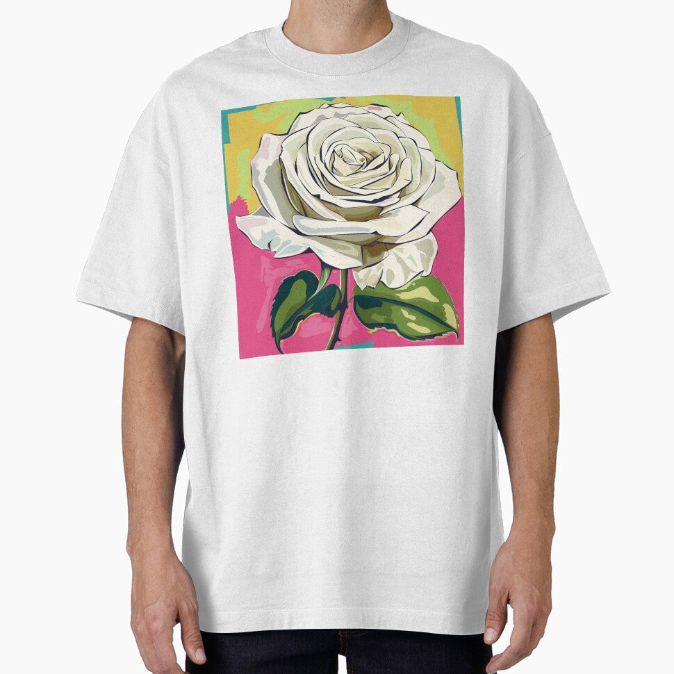 White Rose Pop Art 2 by AstroRisq