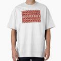 Red yarn knitted pattern in a native tribal style. by Nengsang
