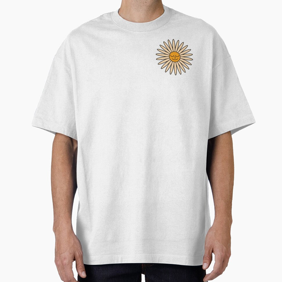 Peaceful Daisy – Retro Minimal Smiling Flower Face by goodsunday28
