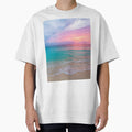 Pink Cotton Candy Ocean Sunset, Pink Beach Sky, Pink Clouds by newburyboutique