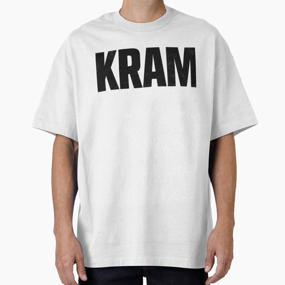 KRAM Brutalist Streetwear Logo Black Minimalist Tee by ShenGha-design