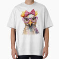 Funny Chicken with pink ribbon by vallass