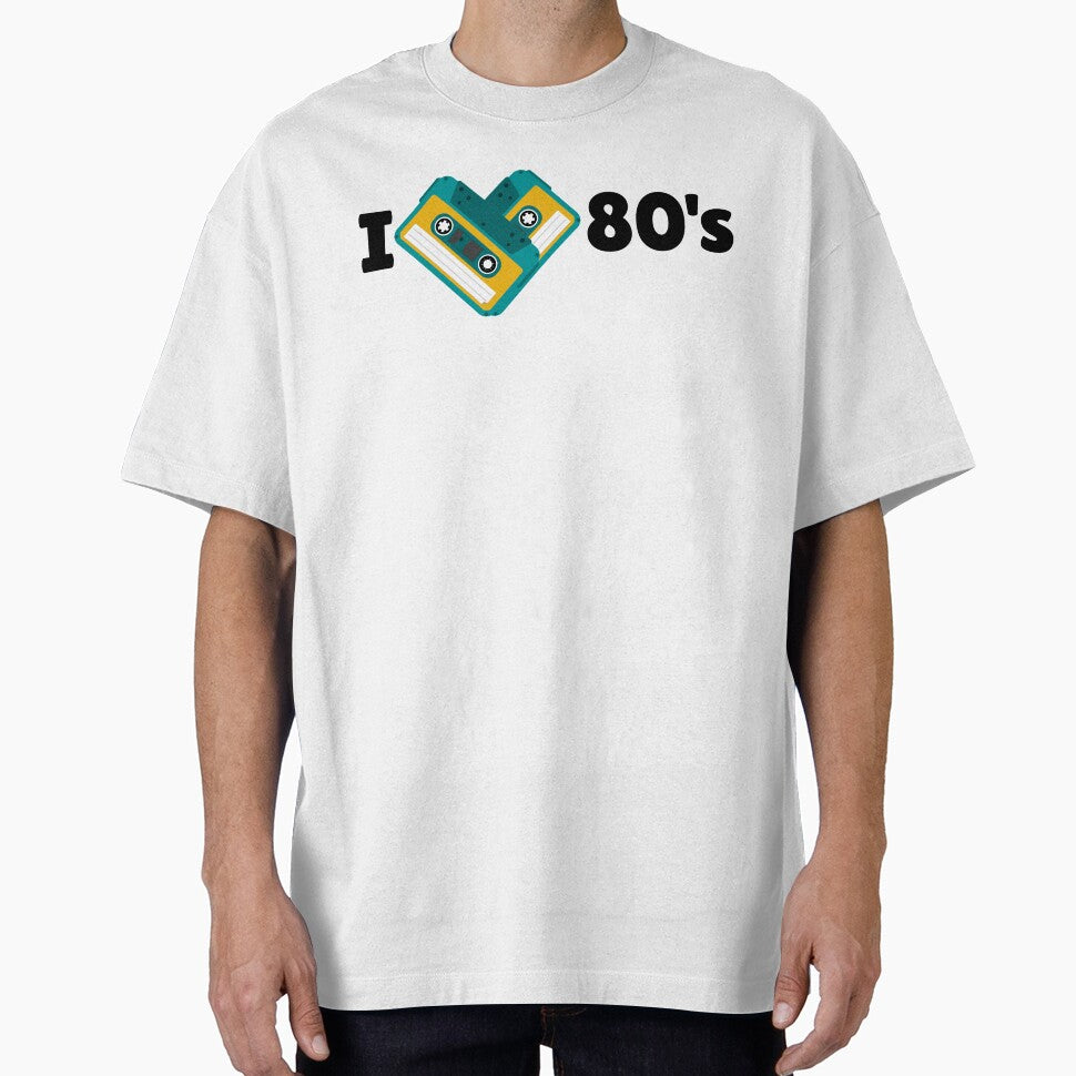 I Love 80s Cassette Heart by tapeisdamessage