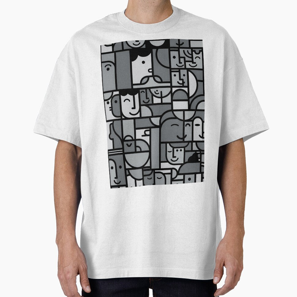 Bauhaus Abstract Faces Mosaic by Timegraf