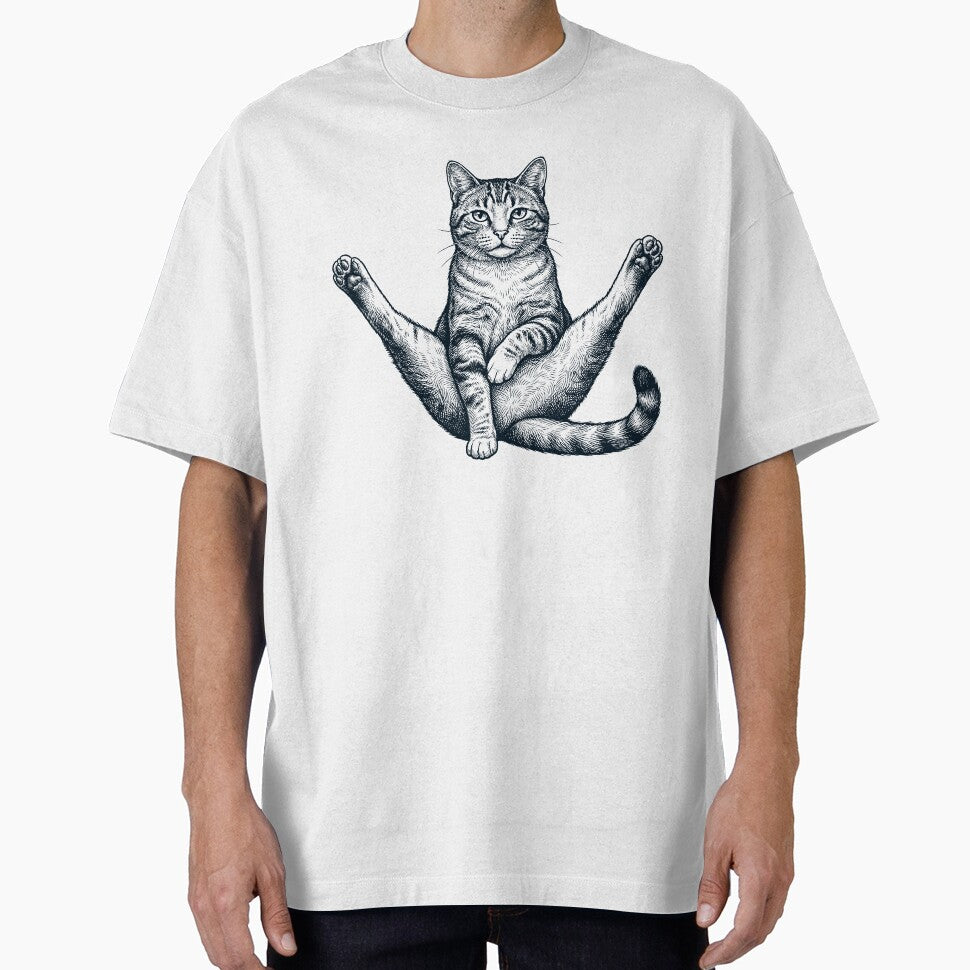 Funny Cat Yoga Pose Animal Lover Meme by DoodleTortle