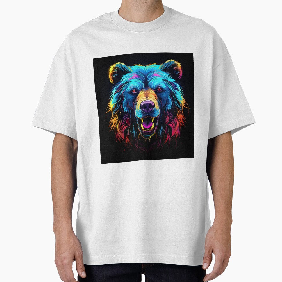 Bear Pop Neon Art 2 by AstroRisq