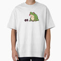 Tired Frog Gym Workout Funny Cartoon by Katzpy