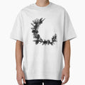 Pinecone Christmas Wreath Corner – Black and White Holiday Illustration by inkoutninja