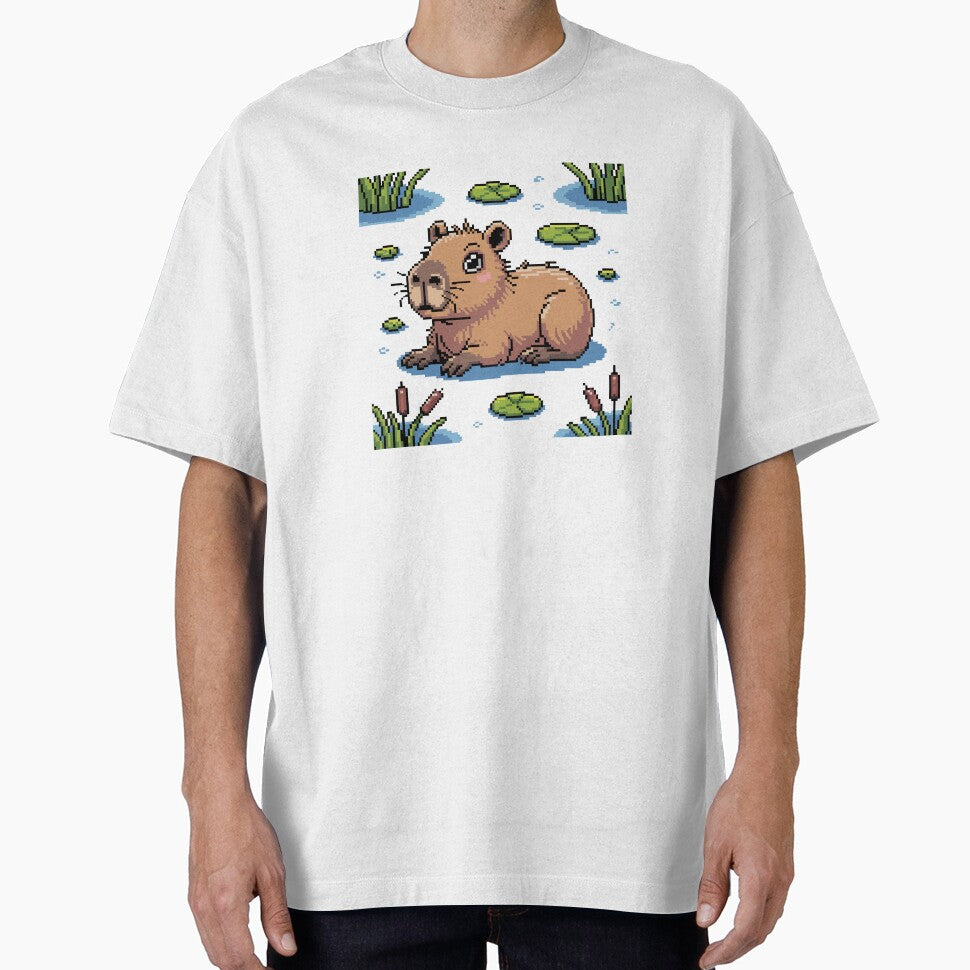 Cute Pixel Art Capybara - Funny Pixel Animal Pattern by MonkiFlipp