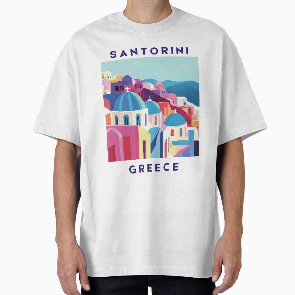Santorini, Greece - Aegean Glow by WanderingPrints