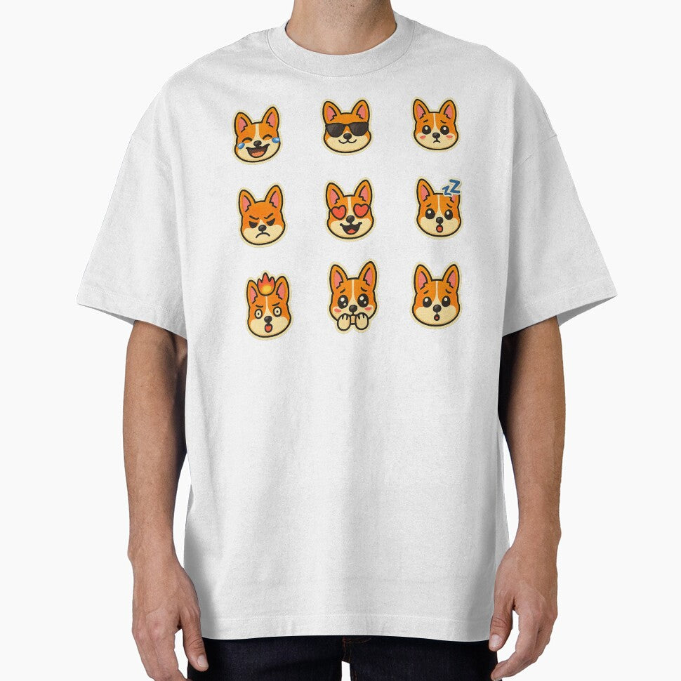 Cute Kawaii Corgi Emoji Set 4, Kawaii Corgi by graphic-genie