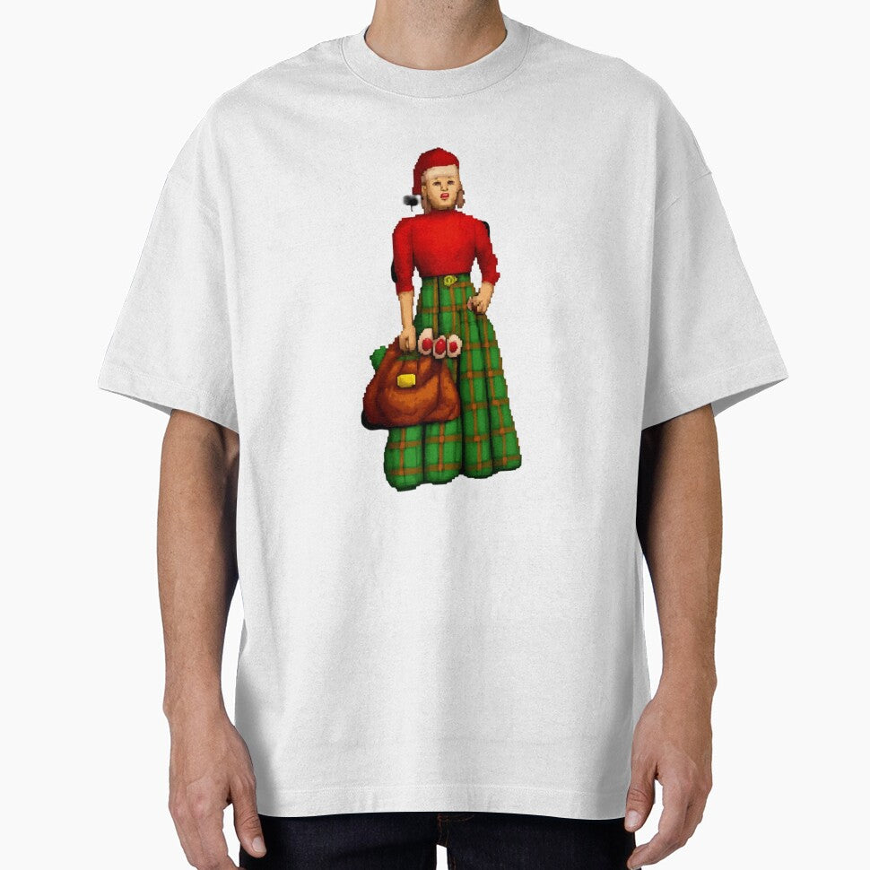 Retro 8-Bit Christmas Mrs Claus Pixel Art Sticker | Holiday Fashion Pixel Character by Gurjeetpixelart