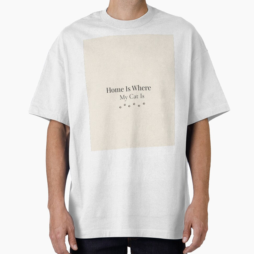 Home Is where My Cat Is - Cat lover Gift by LeniPrintworks