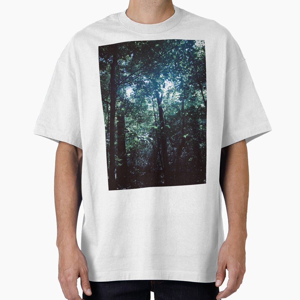 grunge forest blue dazecore aesthetic vintage sun piercing through by sielexis