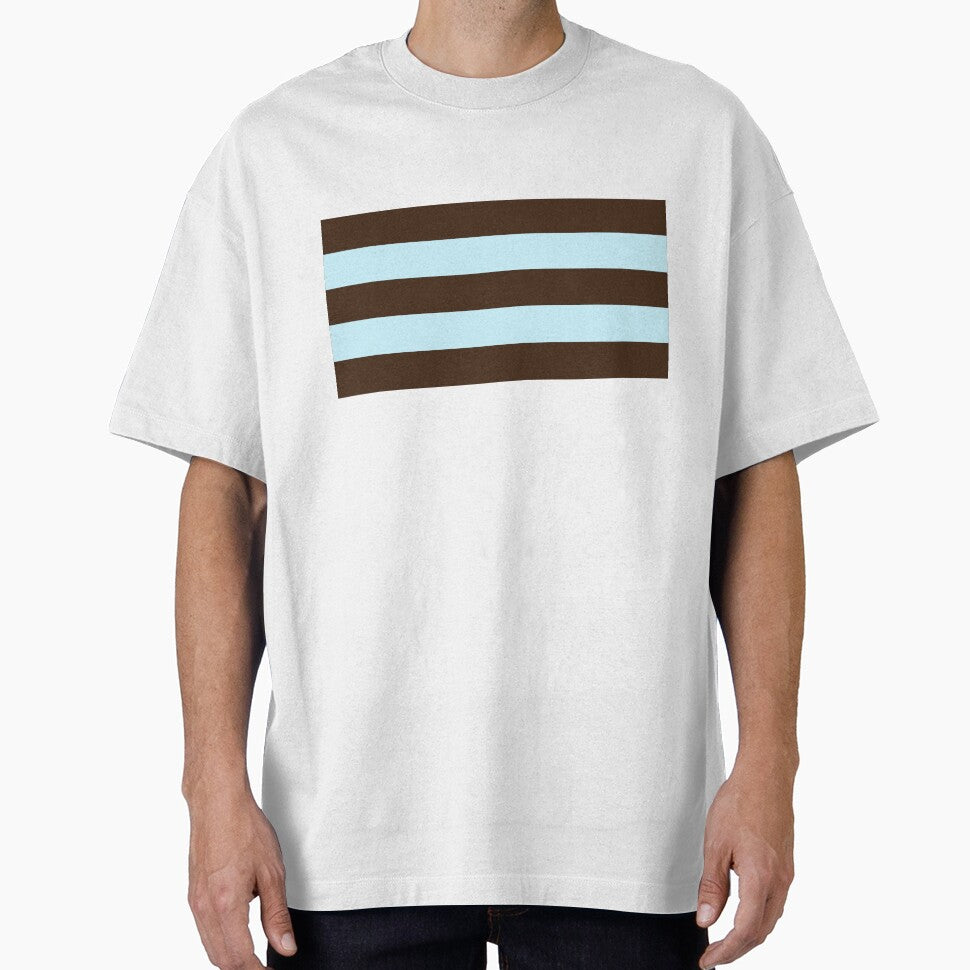 horizontal brown blue stripes by Selinahuynh0304