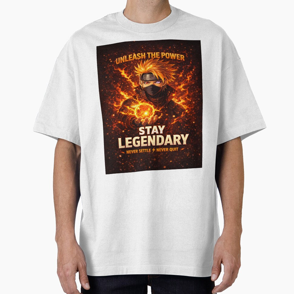 Unleash The Power Anime Hoodie ?⚡ | Stay Legendary Ninja Design | Motivational Anime Streetwear by SSVSTICKERS