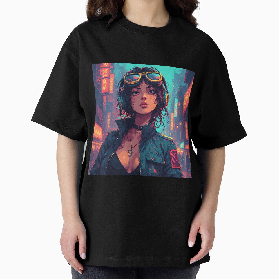 Retro Pixel Art Beautiful Girl In Cyberpunk by pexoboy