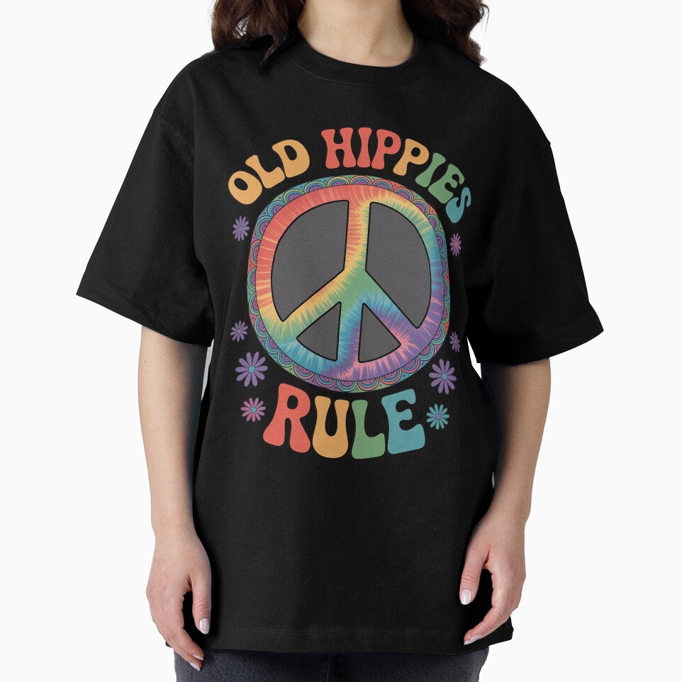 Old Hippies Rule Hippie Hippy Gift by HesterFoley