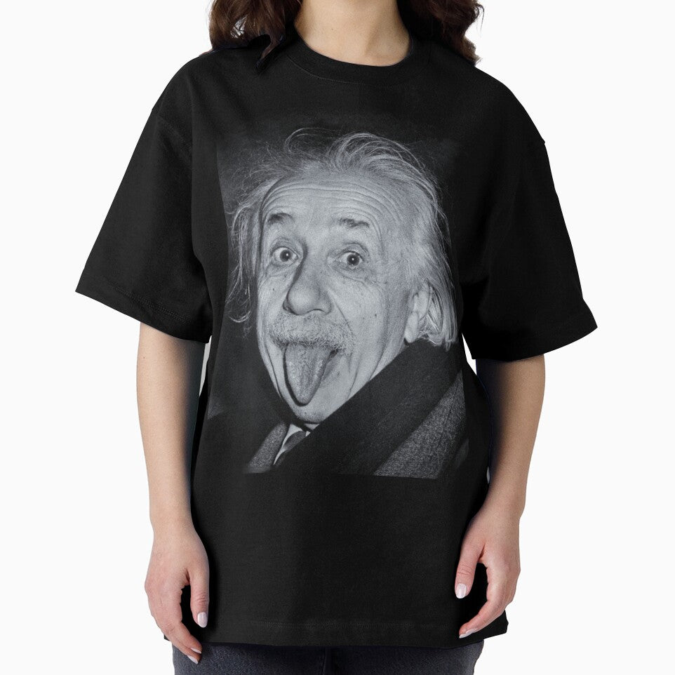 Albert Einstein poking out his tongue by stevepaint