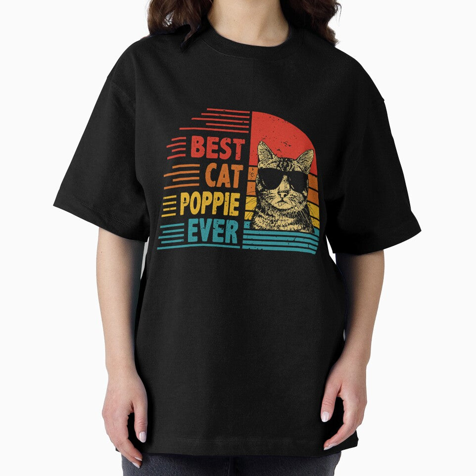 Vintage Retro Best Cat Poppie Ever Funny Cat Lover Father's Day Gift by EdwinaEmmanoiCo