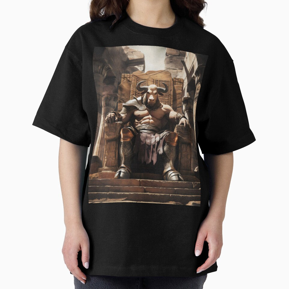 Minotaur king on throne. by MyHappyArtShop