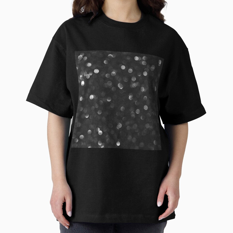 Solid Black Faux Glitter Bokeh by MysticMarble