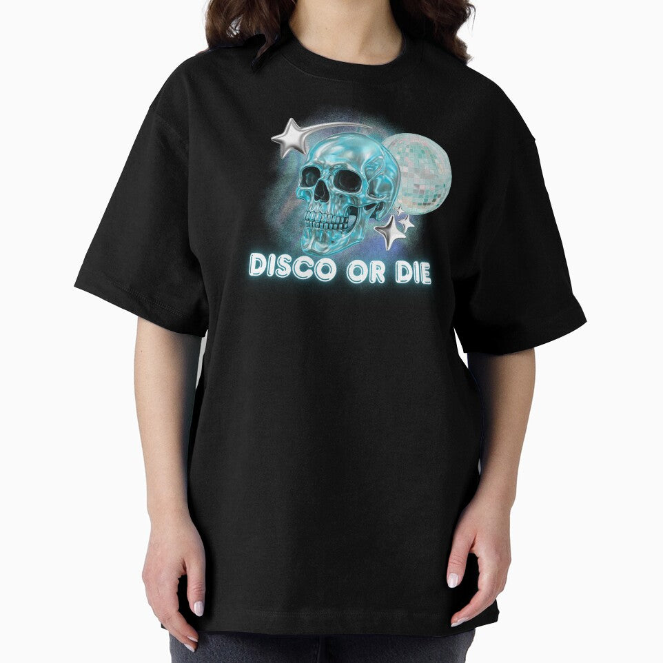 Disco or Die Skull in Y2K Retro Aesthetic by ClearStatements