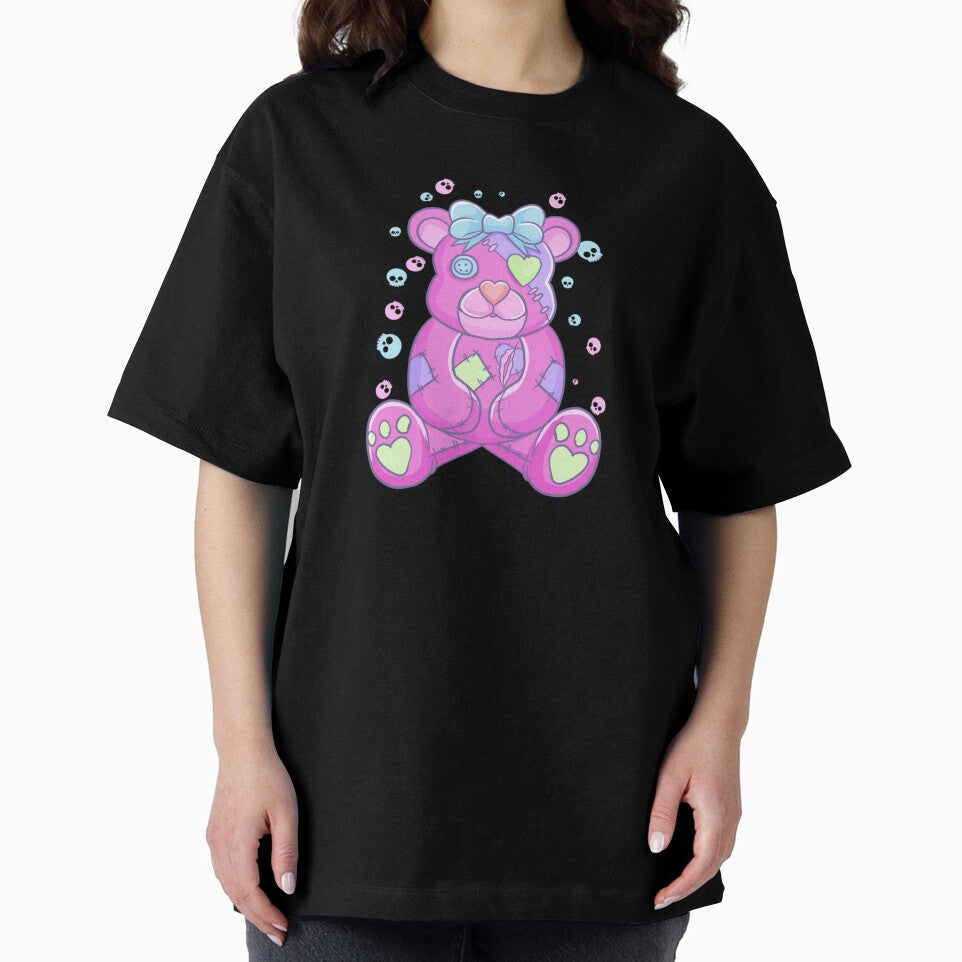 PASTEL GOTH TEDDY BEAR STUFFED ANIMAL GOTH by sobriowslen