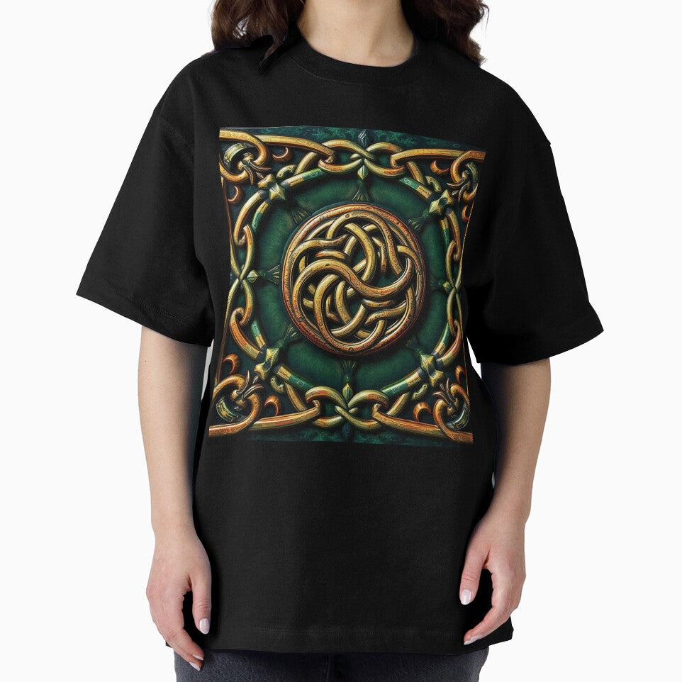 Celtic Tree of Life Throw Pillow, 3D Haunted Forest Seamless Pattern, Gothic Decor Print, viking Design for Home Decor, apparel and accessories by TheGaliyaStudio