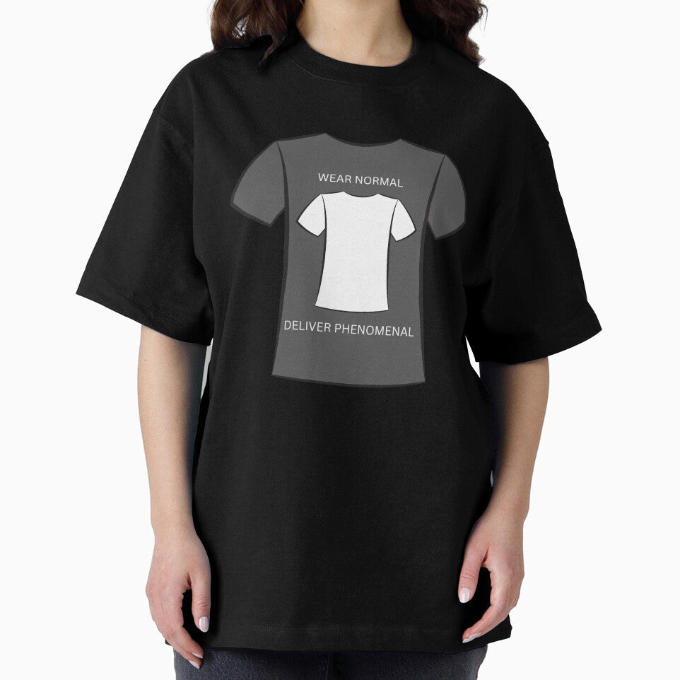 Wear Normal Deliver Phenomenal – Double Layer Modern Aesthetic Tee by rebuZZ-Apparels-The Minimalistic Buzz