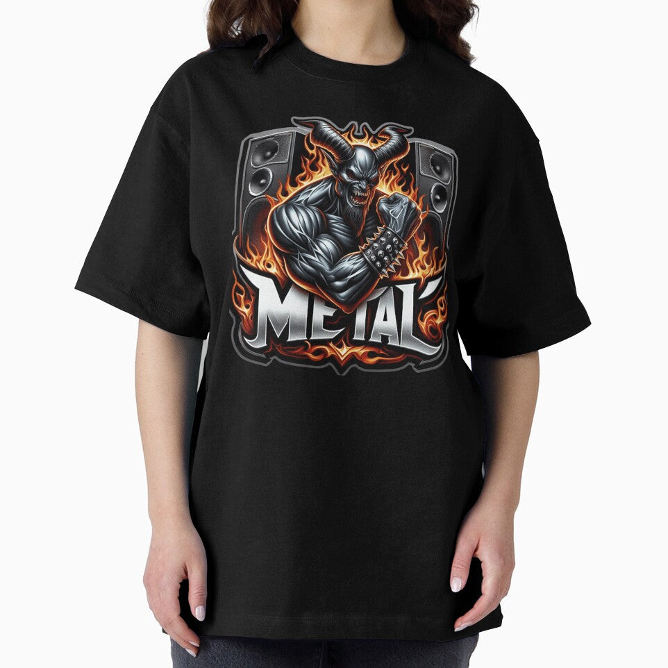 Fiery Devil Fist Dark Art Metal Design by DeimosArtIntl
