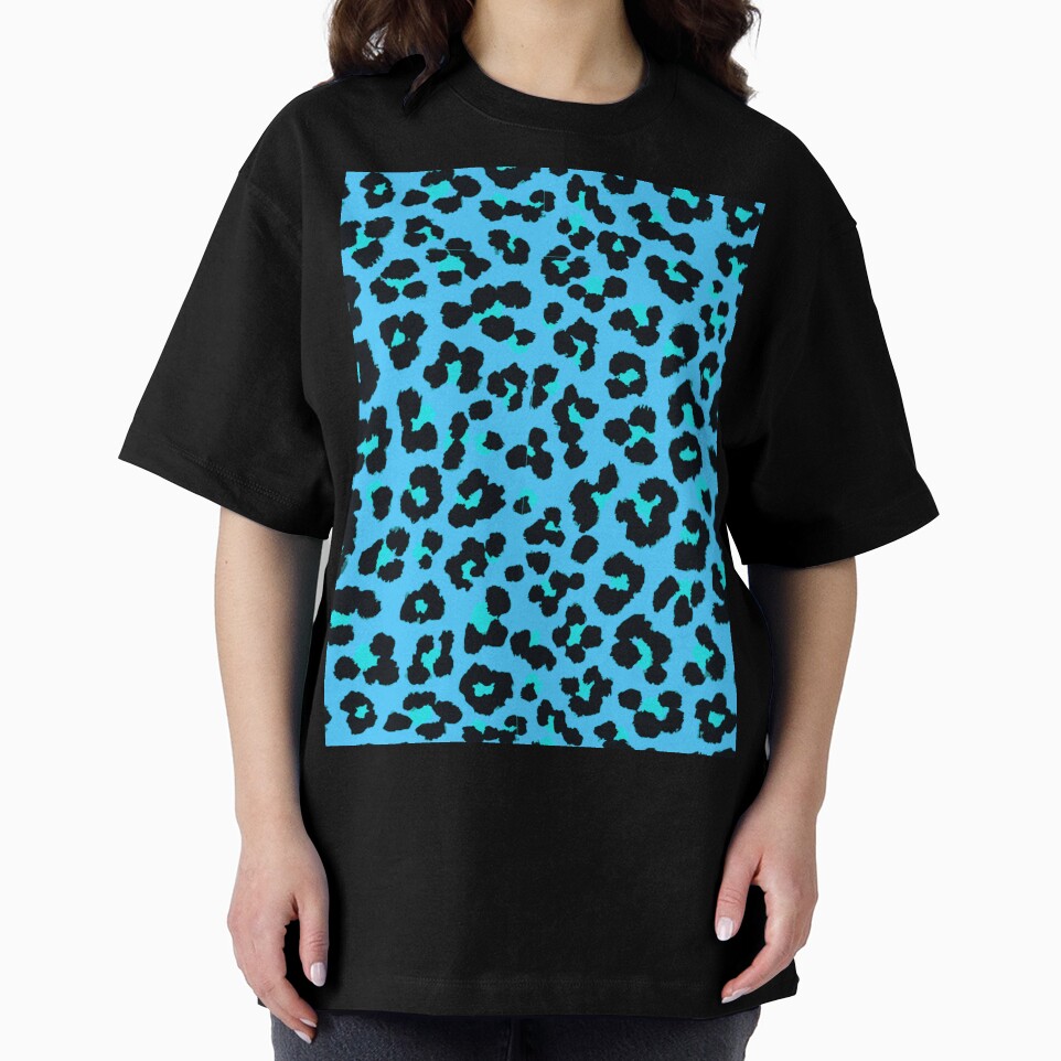 Blue Leopard Skin Print Pattern by Bunmigraphics