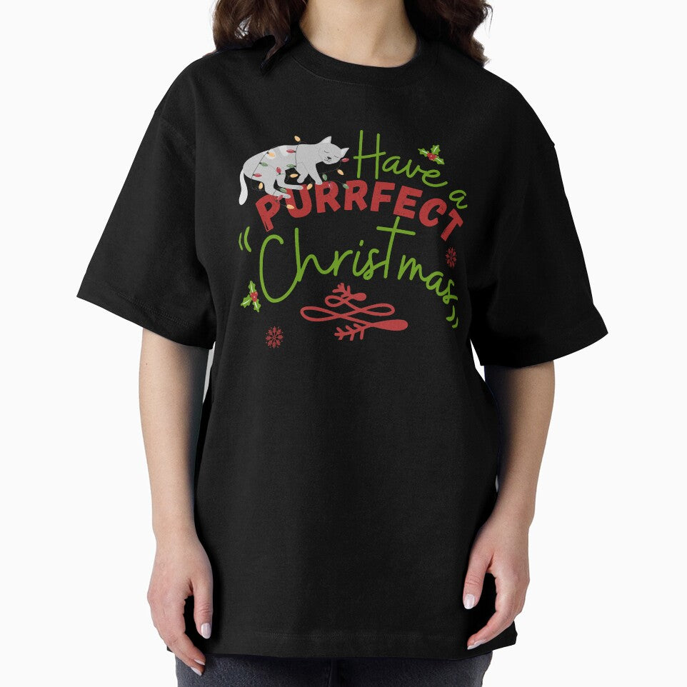 Cat lover  christmas cat, Have a purrfect christmas-Funny Cat by medoutfits