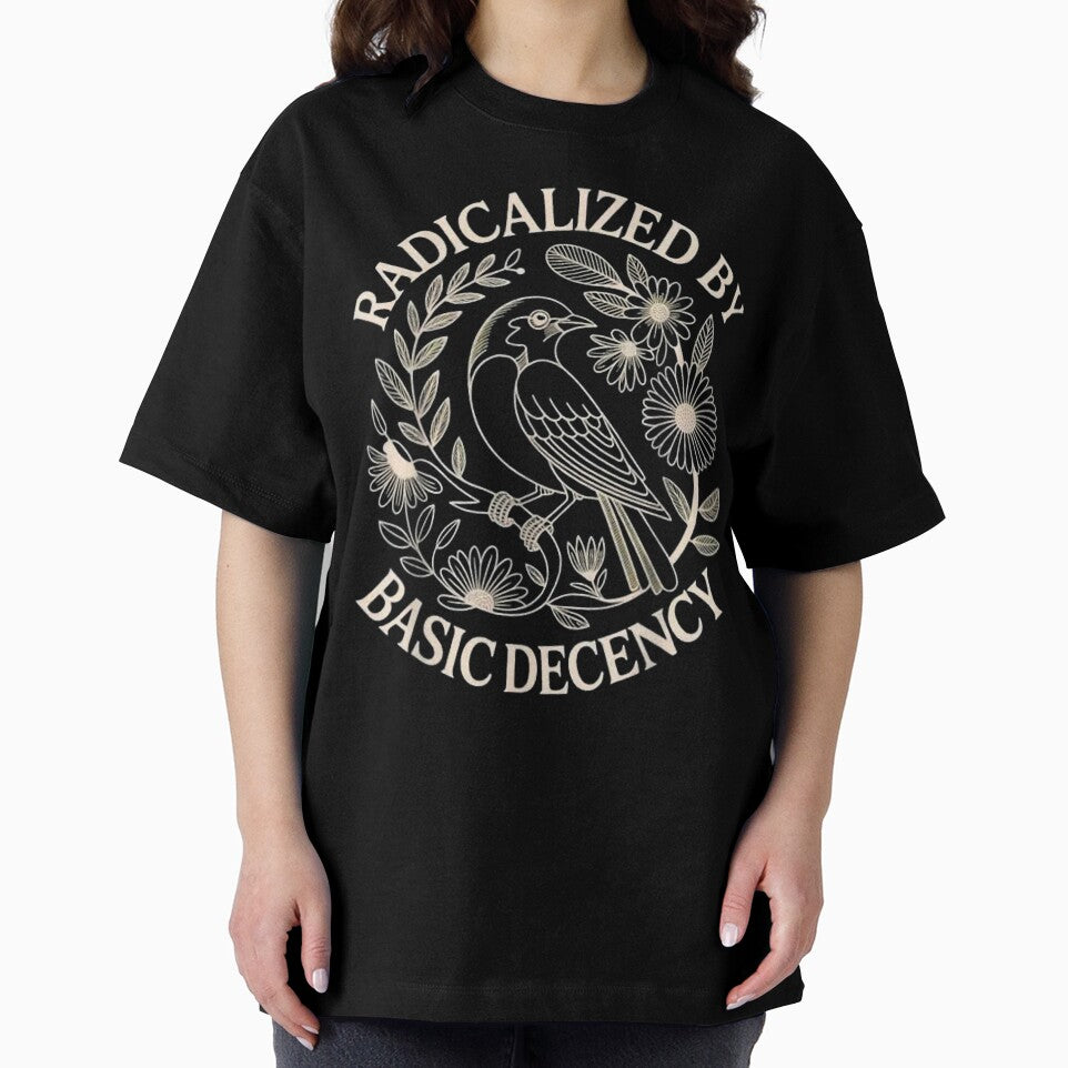 Radicalized By Basic Decency Floral Empowerment Feminist Design by michealhunt1