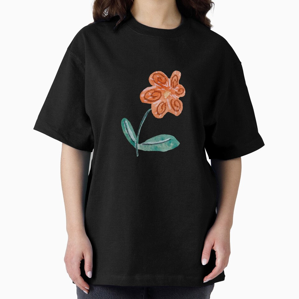Flower red blue textured a watercolor sketch black by Yana Mustafina | Boho Soulful Designs