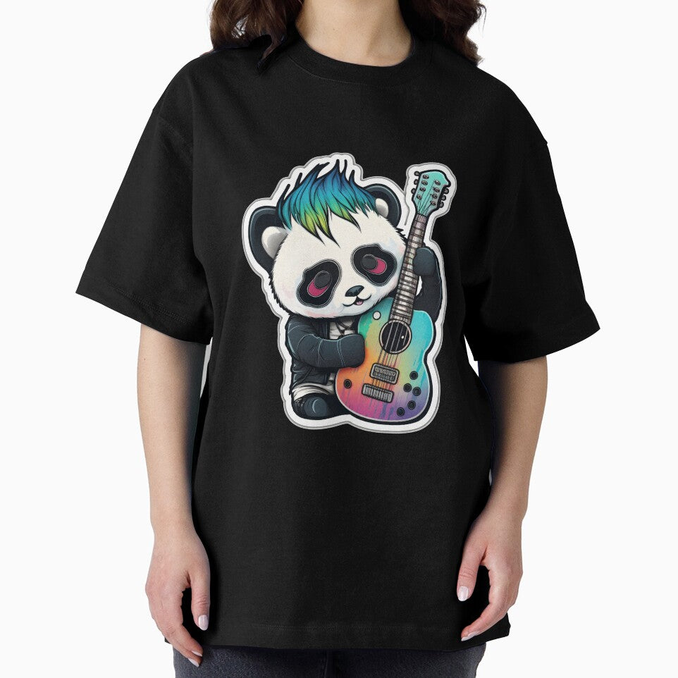 Goth Panda EMO Rock Sticker - Goth Pandas Rock On by sgibby80