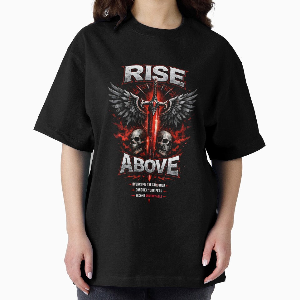 Rise Above Sword Streetwear Graphic Design by GOUR FASHION