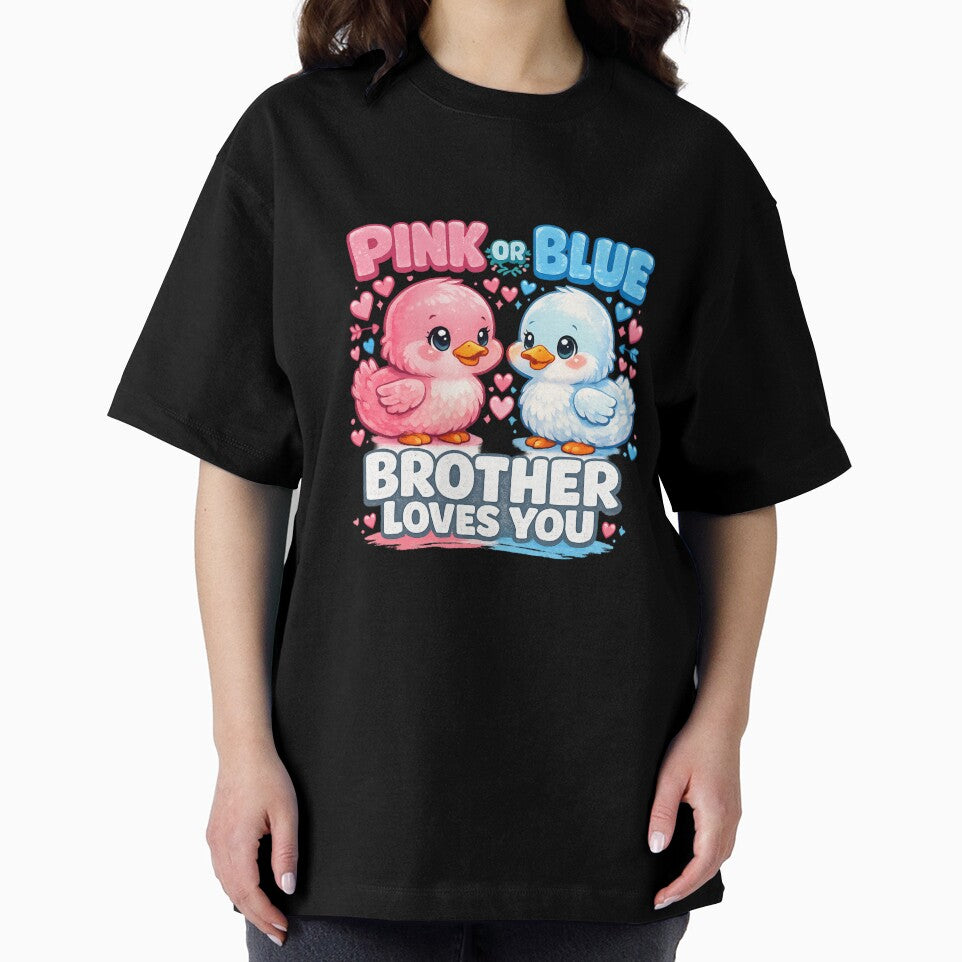 Pink Or Blue Brother Loves You Duck Baby Gender Reveal, Big Brother Announcement  Cute Duck Party Clipart by Azulinyo