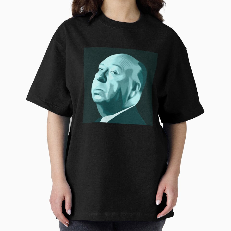 Hitchcock portrait in teal by QuirkyArtz
