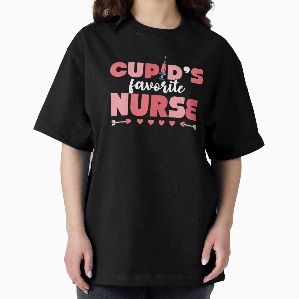 Cupid's Favorite Nurse: Valentine Typography with Medical Syringe & Arrow by Polarisofficial