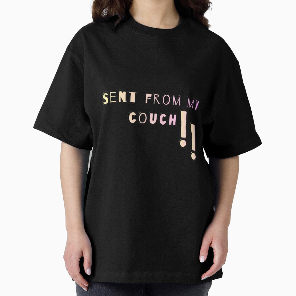 Sent from my couch ! pink Corporate Satire Design by GlistenStudio