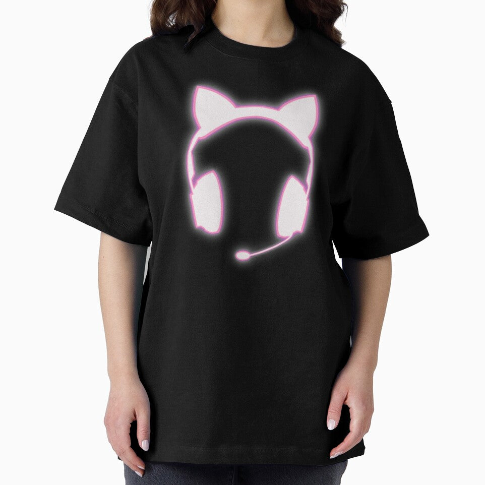 Neon Pink Headset With Cat Ears by Celiina