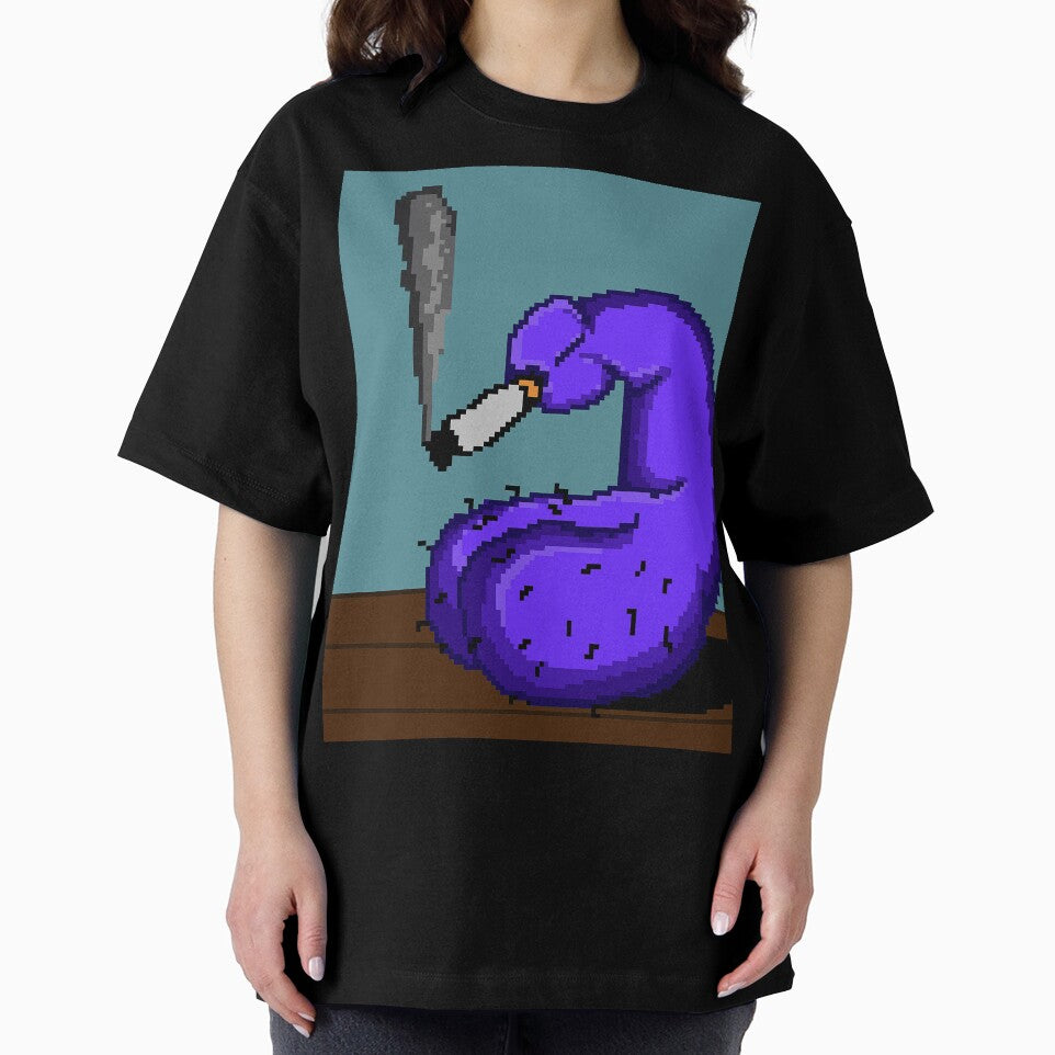"Cigarette Break Pixel in Purple" by KatBlouchArt