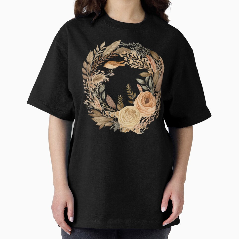 Boho Inspired Floral Print T-Shirt by iDezine GD